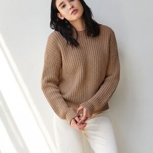 It Is Well L.A. Chunky Pull On Rib Stitch Sweater Dropped Shoulders Size Small